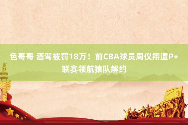 色哥哥 酒驾被罚18万！前CBA球员周仪翔遭P+联赛领航猿队解约