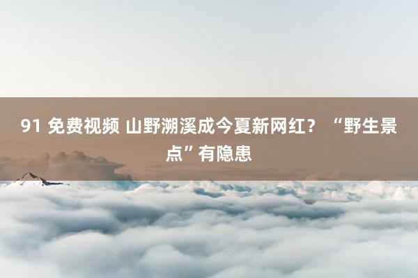 91 免费视频 山野溯溪成今夏新网红？ “野生景点”有隐患