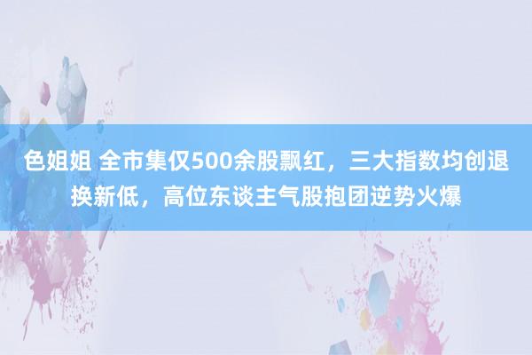 色姐姐 全市集仅500余股飘红，三大指数均创退换新低，高位东谈主气股抱团逆势火爆