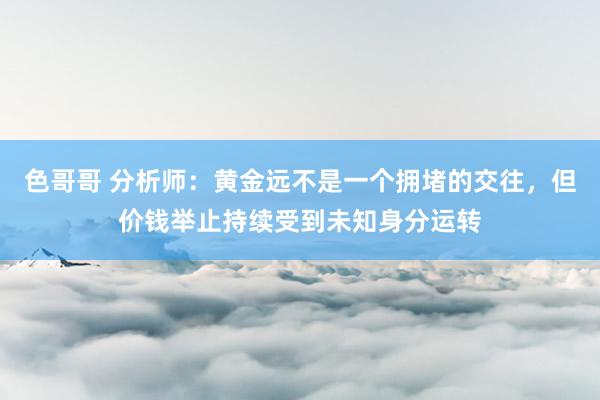 色哥哥 分析师：黄金远不是一个拥堵的交往，但价钱举止持续受到未知身分运转