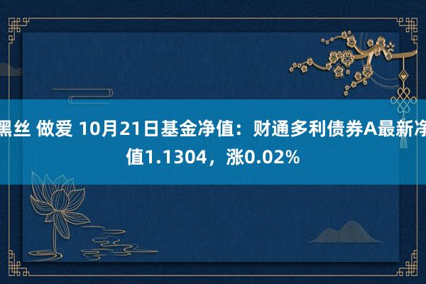 黑丝 做爱 10月21日基金净值：财通多利债券A最新净值1.1304，涨0.02%