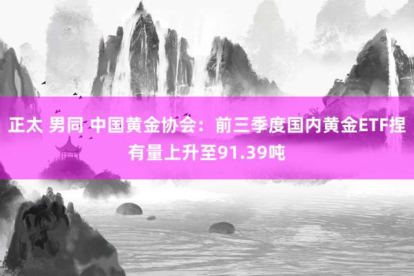 正太 男同 中国黄金协会：前三季度国内黄金ETF捏有量上升至91.39吨