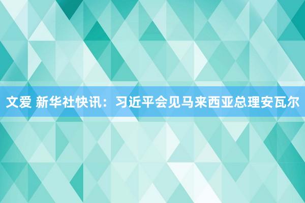 文爱 新华社快讯：习近平会见马来西亚总理安瓦尔