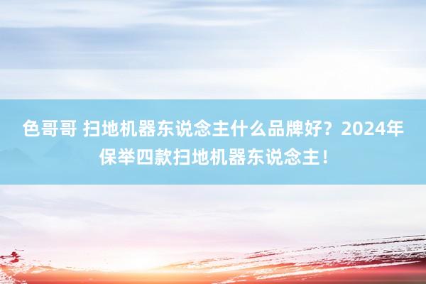 色哥哥 扫地机器东说念主什么品牌好？2024年保举四款扫地机器东说念主！