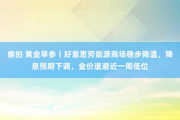 偷拍 黄金早参丨好意思劳能源商场稳步降温，降息预期下调，金价退避近一周低位