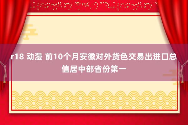 r18 动漫 前10个月安徽对外货色交易出进口总值居中部省份第一