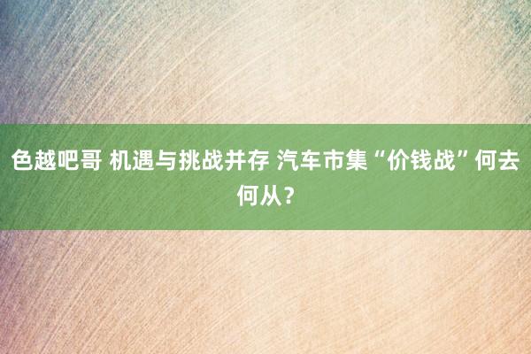 色越吧哥 机遇与挑战并存 汽车市集“价钱战”何去何从？