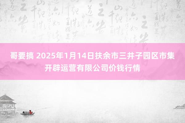 哥要搞 2025年1月14日扶余市三井子园区市集开辟运营有限公司价钱行情