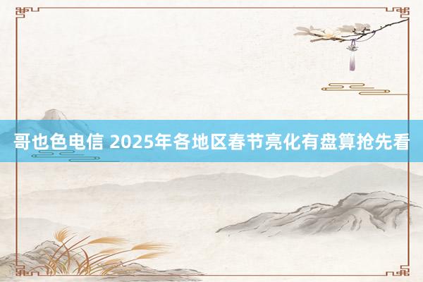 哥也色电信 2025年各地区春节亮化有盘算抢先看